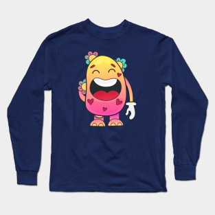 Cute Doodle Character Long Sleeve T-Shirt